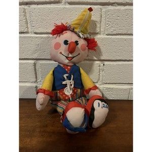 VINTAGE 1984 FISHER PRICE Buttons & Toes DRESS ME CLOWN TEACH ME TO DRESS PLUSH
